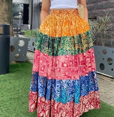 Adire Maxi Skirt