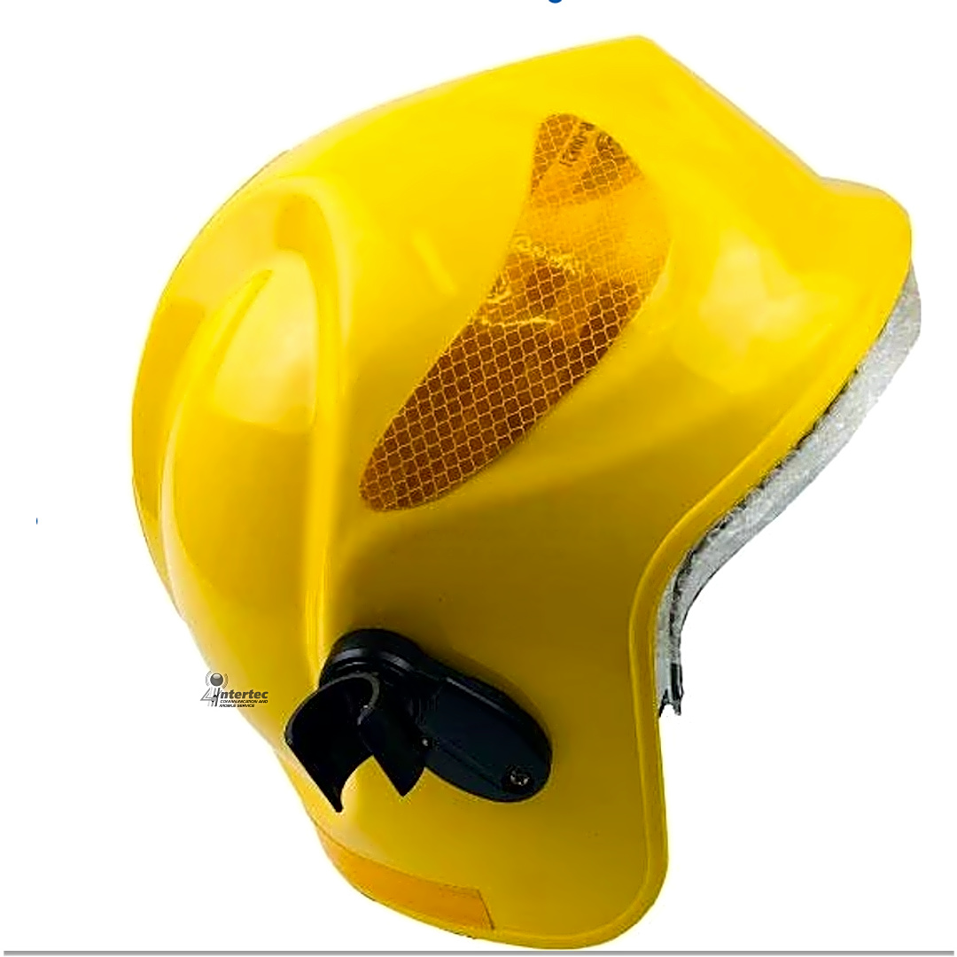 หมวกดับเพลิงแบบเต็มใบติดแถบสะท้อนแสง 3 M - Front view | อุปกรณ์เซฟตี้