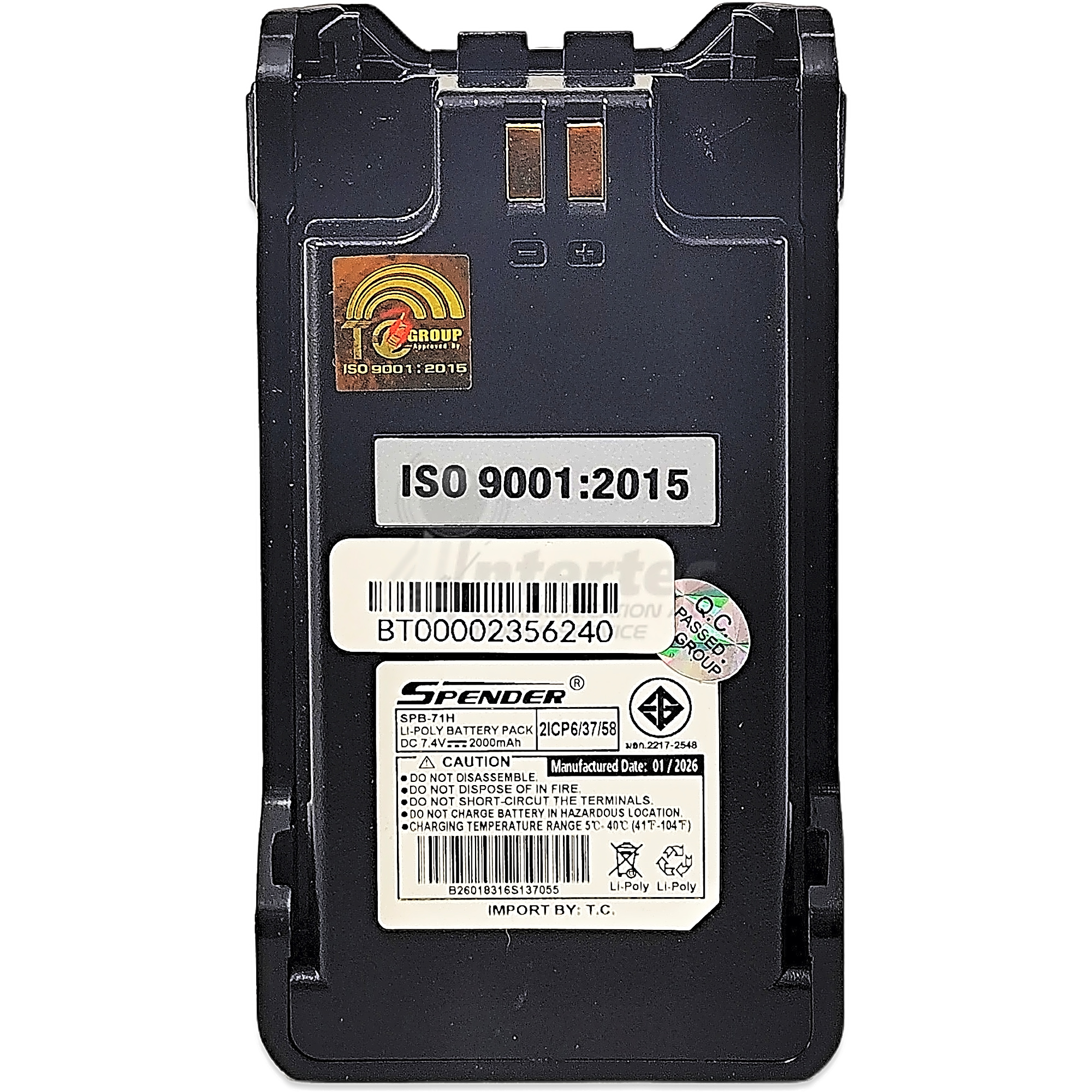 แบตเตอรี่วิทยุสื่อสาร SPENDER  TC-741H , TC-751H PLUS - ภาพหลัก | แบตเตอรี่วิทยุสื่อสาร