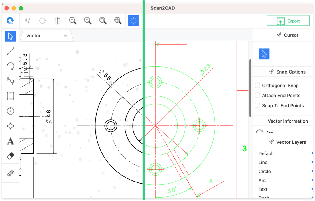 flange drawing