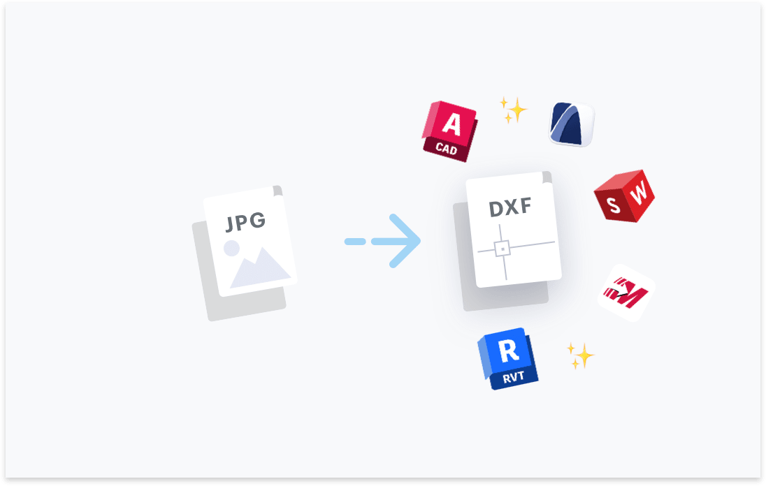 converting JPG to DXF illustration