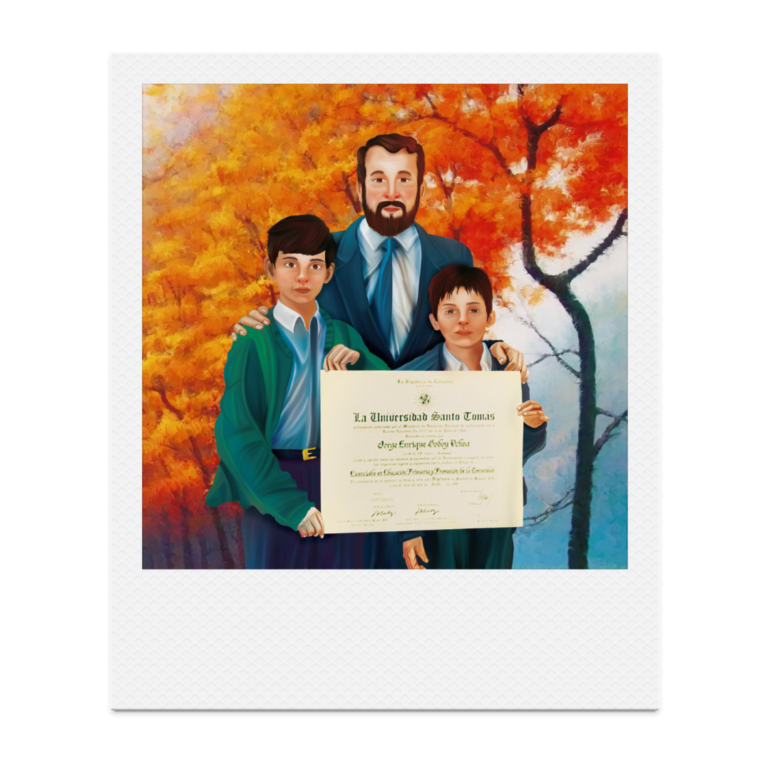 Mockup de retratos ilustrados