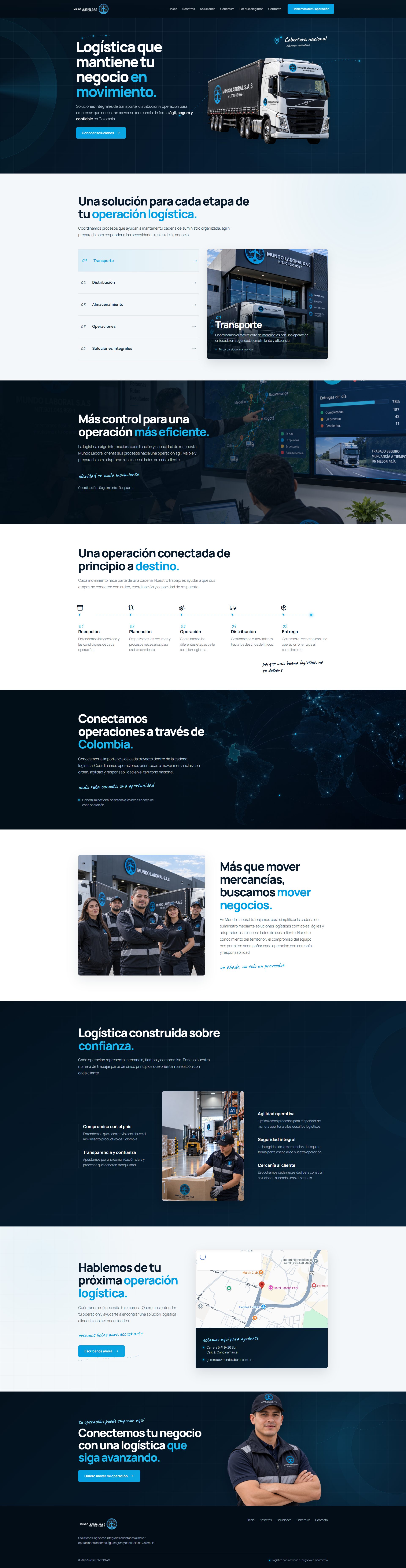 Diseño web corporativo de Mundo Laboral desarrollado por Exidify
