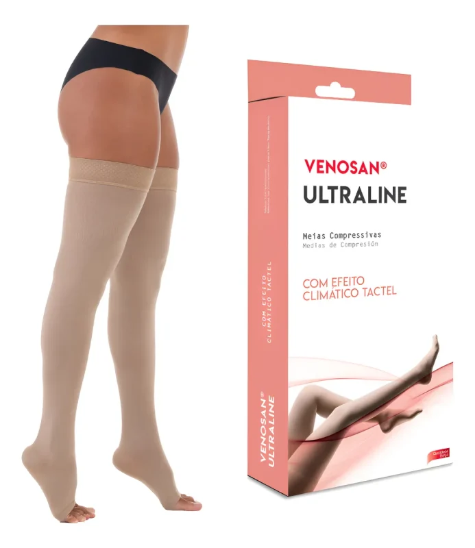 VENOSAN ULTRALINE 4000 COMP 20-30 AGH TAM M PONTEIRA ABERTA BEGE - VENOSAN