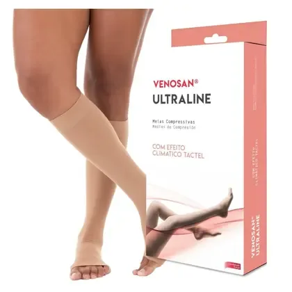VENOSAN ULTRALINE 4000 COMP 20-30 AD TAM P PONTEIRA ABERTA BEGE - VENOSAN