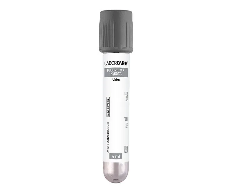 TUBO VACUO FLUORETO VIDRO 3ML CINZA M.WIN Lt.20240905 Val.04/09/2026