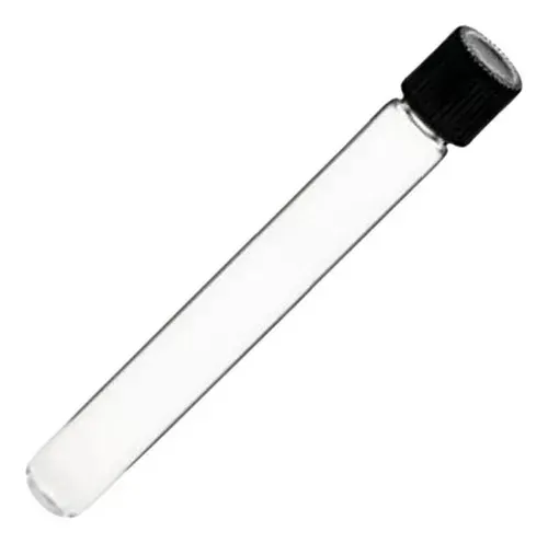 TUBO DE ENSAIO DE VIDRO COM TAMPA DE ROSCA 10 ML PCT 15 UN