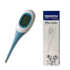 TERMOMETRO DIGITAL COM PONTA FLEXIVEL VISOR JUMBO MARCA: AUAUMEDY - USO VETERINARIO