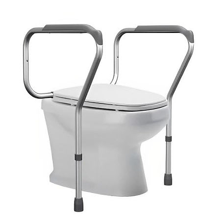 SUPORTE DE BARRA DE APOIO DE ALUMINIO PRA VASO SANITARIO - SUPERMEDY