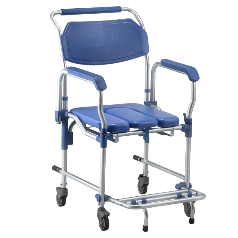CADEIRA DE HIGIENIZACAO D60 EM ALUMINIO 150KG - DELLAMED