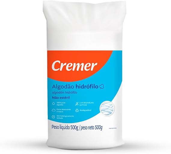 ALGODAO HIDROFILO 500G DELICATO - CREMER