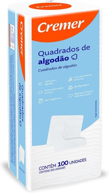 ALGODAO QUADRADO UNT/100 UN - CREMER