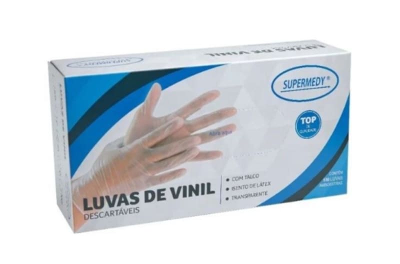 Luva Procedimento Vinil Talcada Supermedy