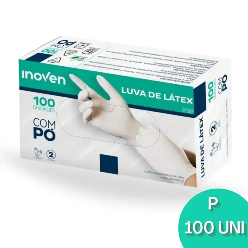 LUVA PROCEDIMENTO LATEX P C/TALCO C/100 - INOVEN