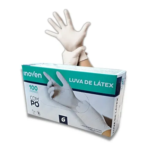 LUVA PROCEDIMENTO LATEX G C/TALCO C/100 - INOVEN