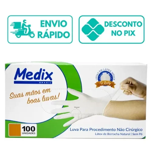 LUVA LATEX SEM PO TAM G C/100 - MEDIX