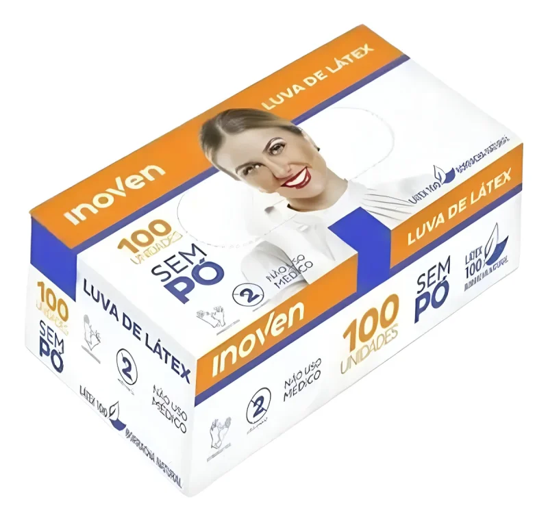 LUVA LÁTEX SEM PÓ INOVEN TAM P