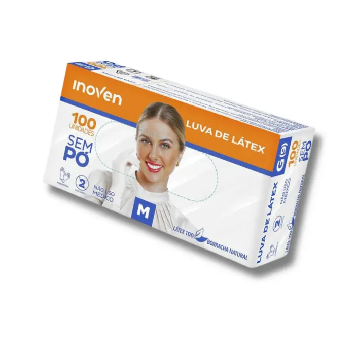 LUVA LATEX SEM PÓ INOVEN TAM M