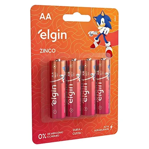 BATERIA AA ZINCO CARVAO C/ 4 UN - SUPERMEDY