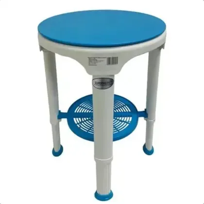 BANQUETA DE BANHO ROTATIVA EM PLASTICO - 130 KG - SUPERMEDY