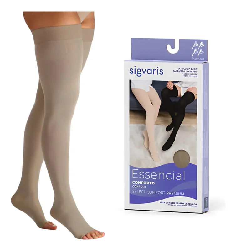 862AF CONFORT 20-30MMHG PONTEIRA ABERTA MEIA COXA G - 862PAFG2A33
