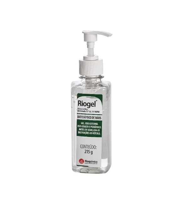 ALCOOL 77% GEL 0215GR/250ML RIOQUIMICA RIOGEL PUMP
