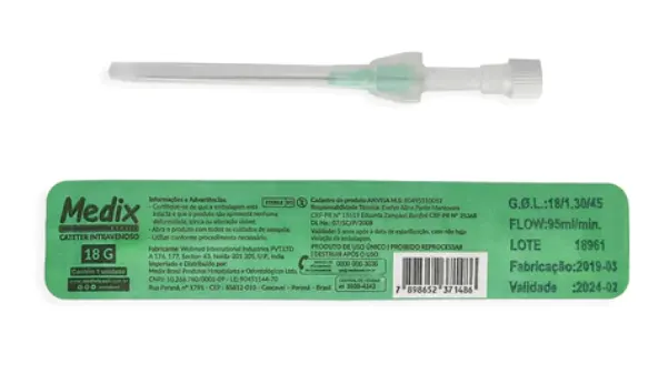 CATETER INTRAVENOSO 18G - MEDIX