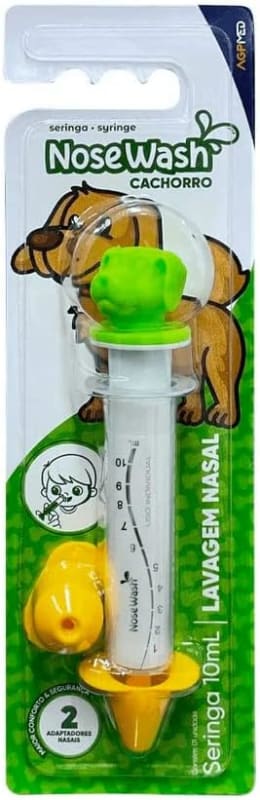 SERINGA NOSEWASH PRA LAVAGEM NASAL 10ML CACHORRO - AGAPLASTIC