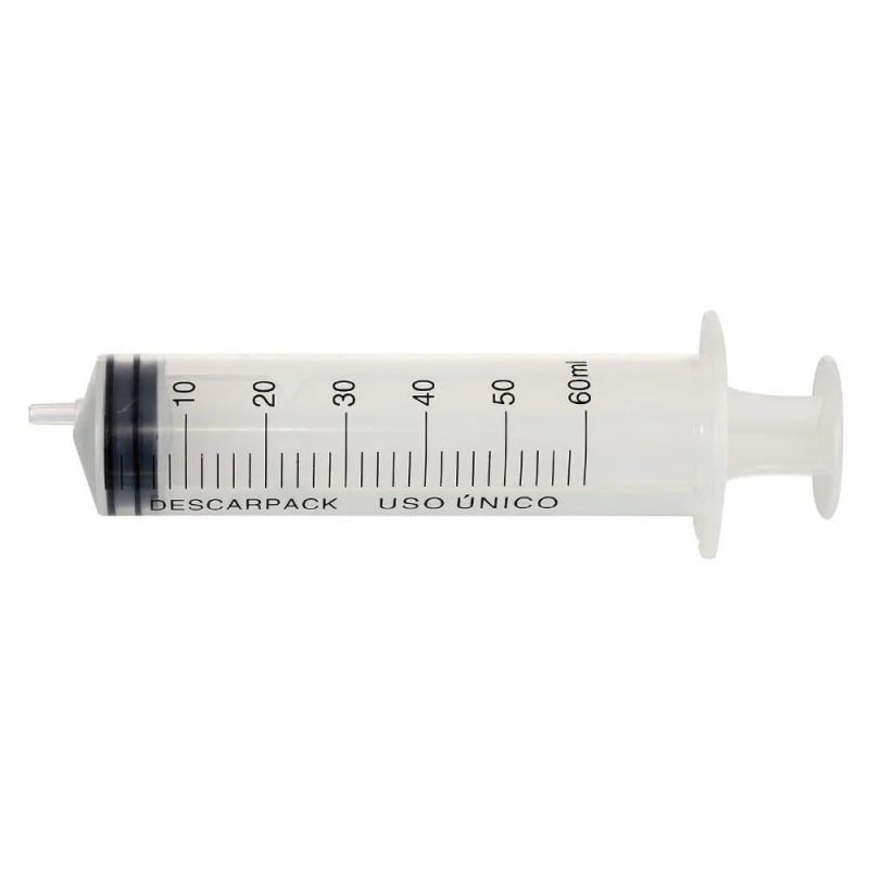 SERINGA DESC 60ML S/AG LS B.LATERAL - DESCARPACK