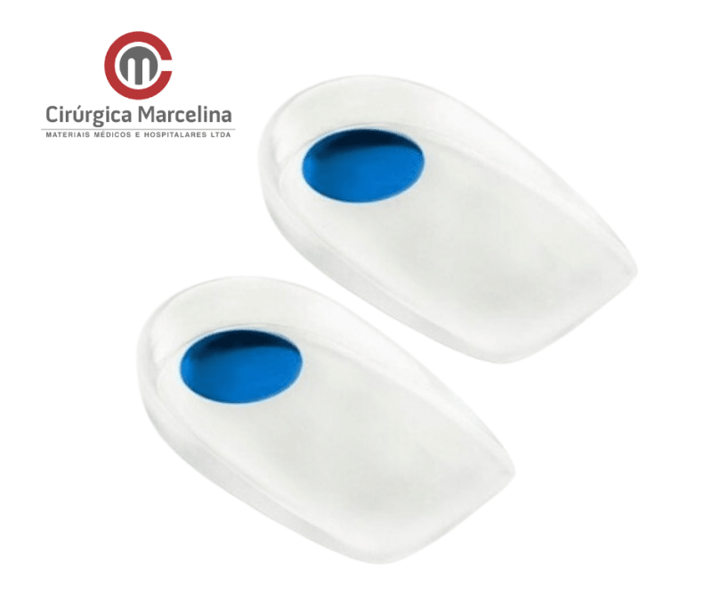 Calcanheira Silicone Azul Baixa Orthosilic 