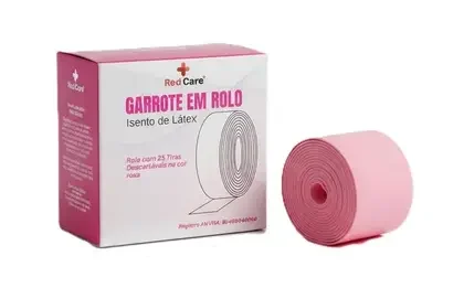 GARROTE TIRAS DESCARTAVEIS PINK TPE ROLO C/25 TIRAS REDCARE ANVISA:80499940066 LOTE 01/2025