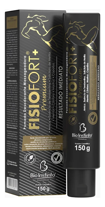 FISIOFORT PREMIUM POM MASSAG 150G [PRETA] - BIO INSTINTO