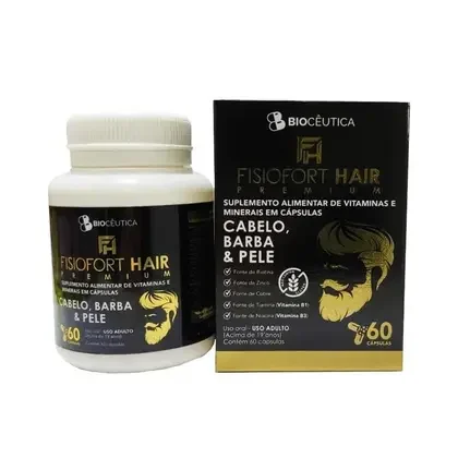 FISIOFORT HAIR PREMIUM SUPLEMENTO ALIMENTAR DE VITAMINAS E MINERAIS C/ 60