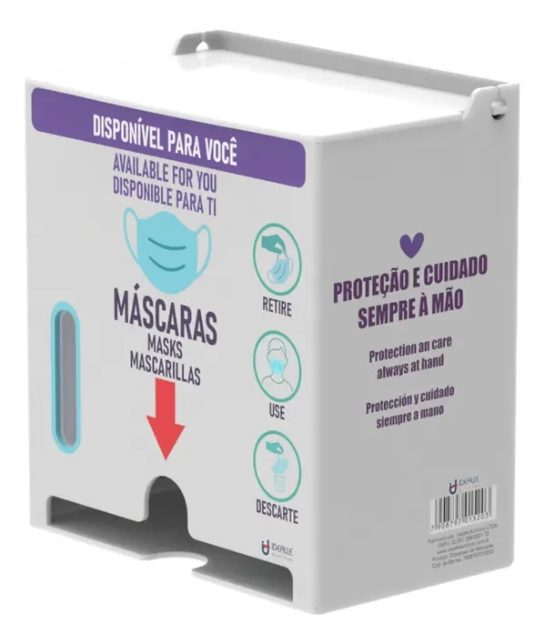 Dispenser Suporte Para Máscara Descartável Pequeno - Parede