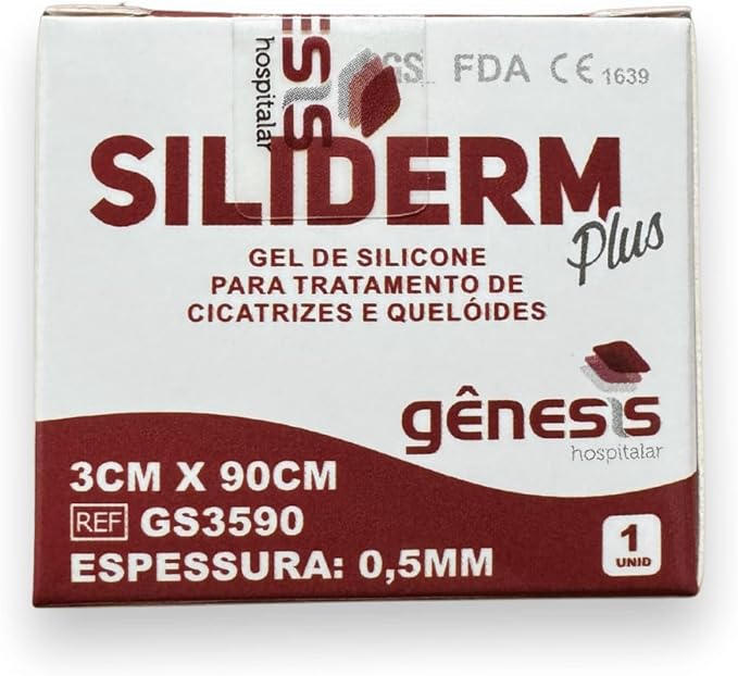 SILIDERM PLUS + GEL 100% SILICONE (QUELOIDE) 3CMX90CM ESPESSURA 0,6MM - GENESIS