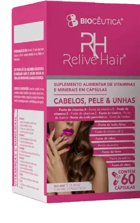 REALIVE HAIR SUPLEMENTO ALIMENTAR DE VITAMINAS E MINERAIS C/ 60