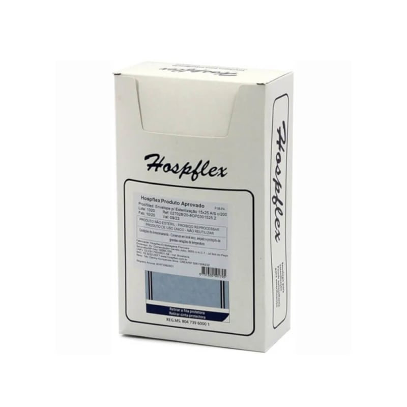 ENVELOPE AUTO SELANTE 09CM X 26CM HOSPFLEX C/200