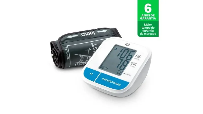 MONITOR DE PRESSAO ARTERIAL DIGITAL BRACO - MULTILASER