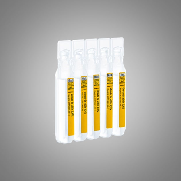SORO FISIOLOGICO 0,9% AMPOLA 10ML CLORETO DE SÓDIO - EQUIPLEX