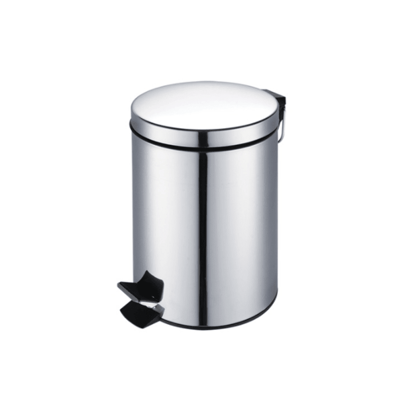 LIXEIRA EM ACO INOX REDONDA 12L C/PEDAL