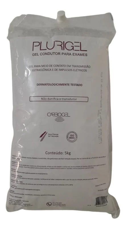 PASTA P/ ULTRASSOM/ECG 5000ML INCOLOR C/01 -1454 - PLURIGEL-CARBOGEL