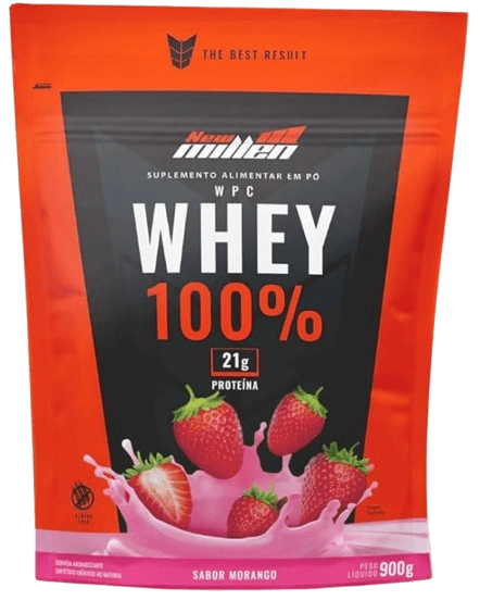 WHEY 100% REFIL 900G MORANGO - BODY NUTRY