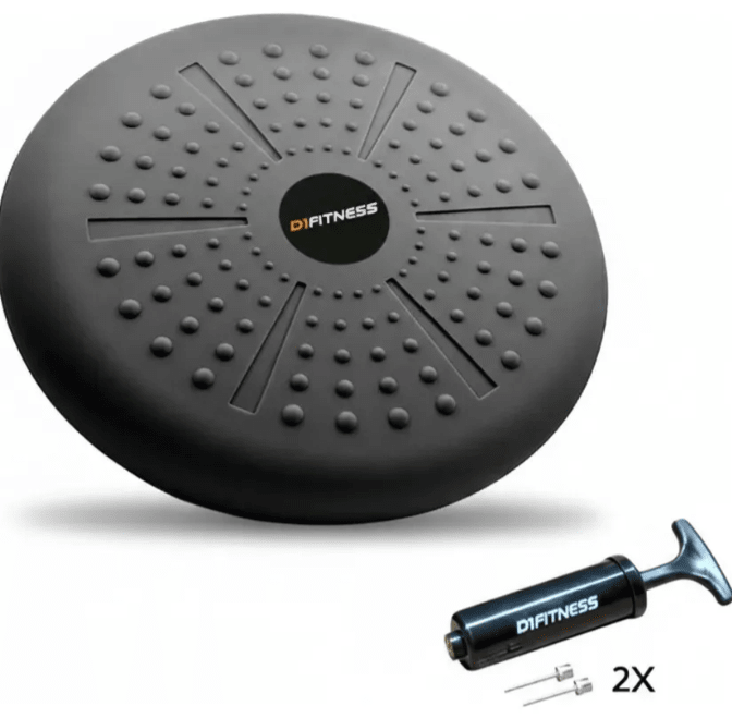 Disco Pilates Equilibrio Ilavel Balance + Bomba Cor Preto