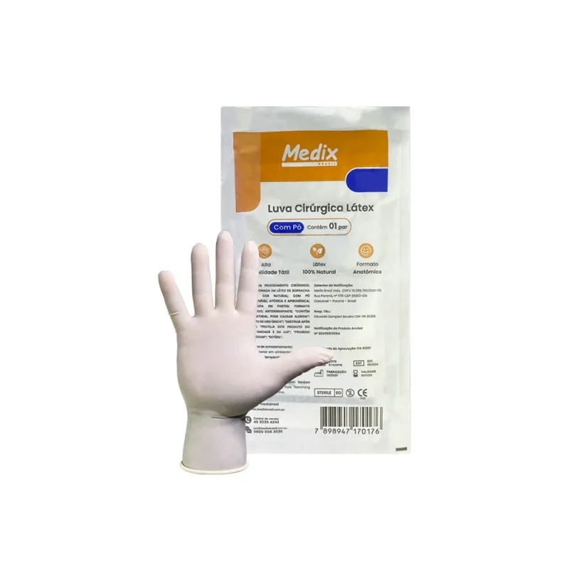LUVA CIRURGICA ESTERIL N. 6 MEDIX