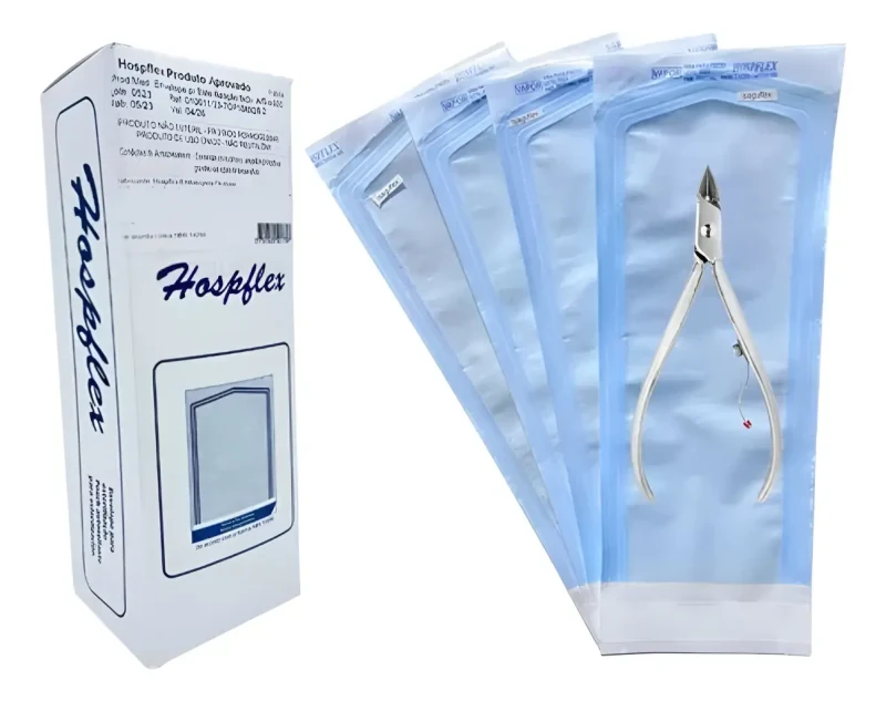 ENVELOPE PRA ESTERILIZACAO AUTO SELANTE 9X24,5CM C/ 200UN - HOSPEFLEX