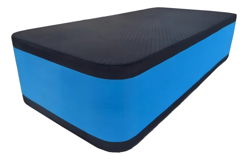 Step Aeróbico EVA Equipa Academia Antiderrapante 60x28x14 Azul e Preto
