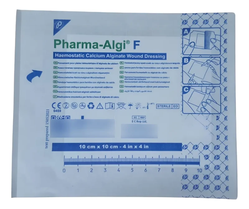 ALGINATO DE CALCIO E SODIO - 10X10CM C/10 UND - PADALGIF1010-PHARMAPLAST