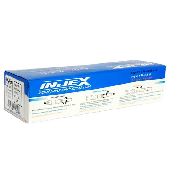 AGULHA GENGIVAL 27G 30 X 0,4 LONGA C/100-51.002.00030-INJEX
