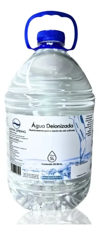 AGUA DEIONIZADA P/AUTOCLAVE ESTERILIZADA POR UV 5000ML - RAMOSFARMA