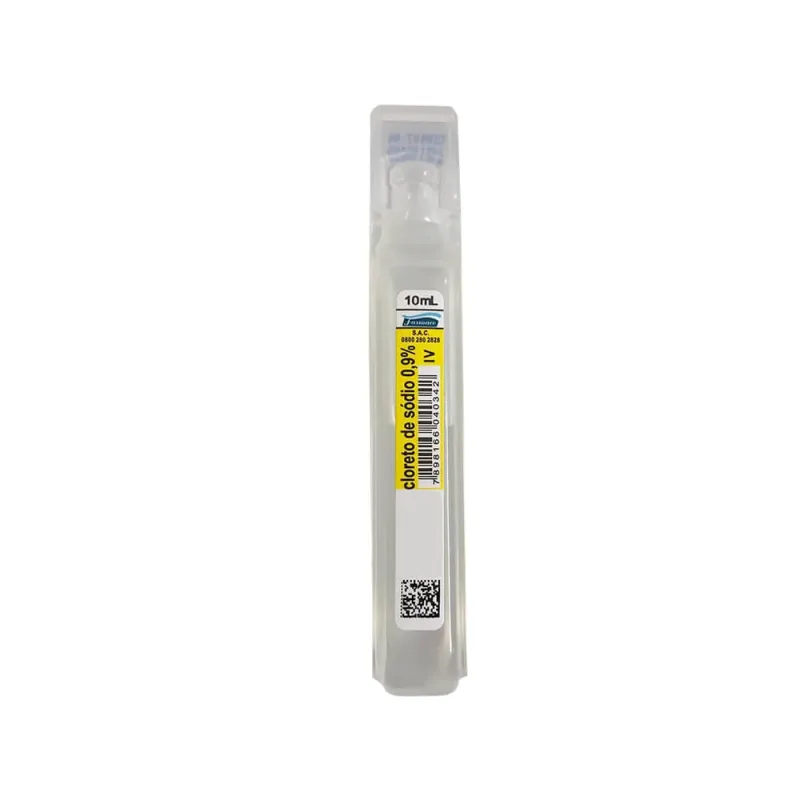 CLORETO DE SODIO 0,9% (SORO FISIO. USO EXT.) 10ML C/10